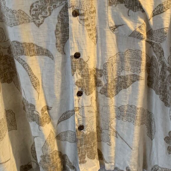 Pre Owned Men’s George Short Sleeve Button Up Sz XL White Island Vibe - Picture 7 of 10